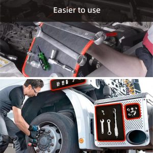3-Piece Magnetic Tool Mat Set - Heavy-Duty Non-Slip Magnetic Parts Holder with Durable PVC Surface, 3 Sizes Tool Trays for Screws, Bolts, Nuts